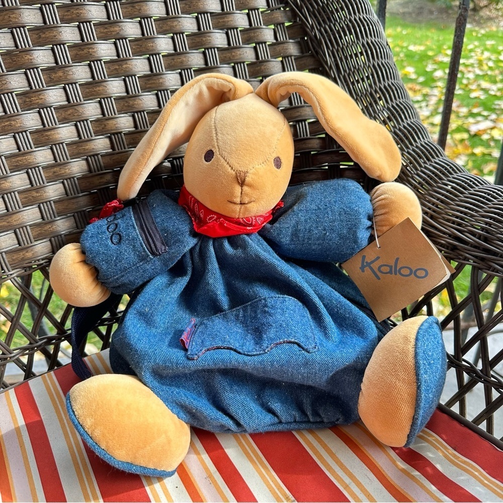 Vintage 1998 Kaloo Rabbit Denim Backpack